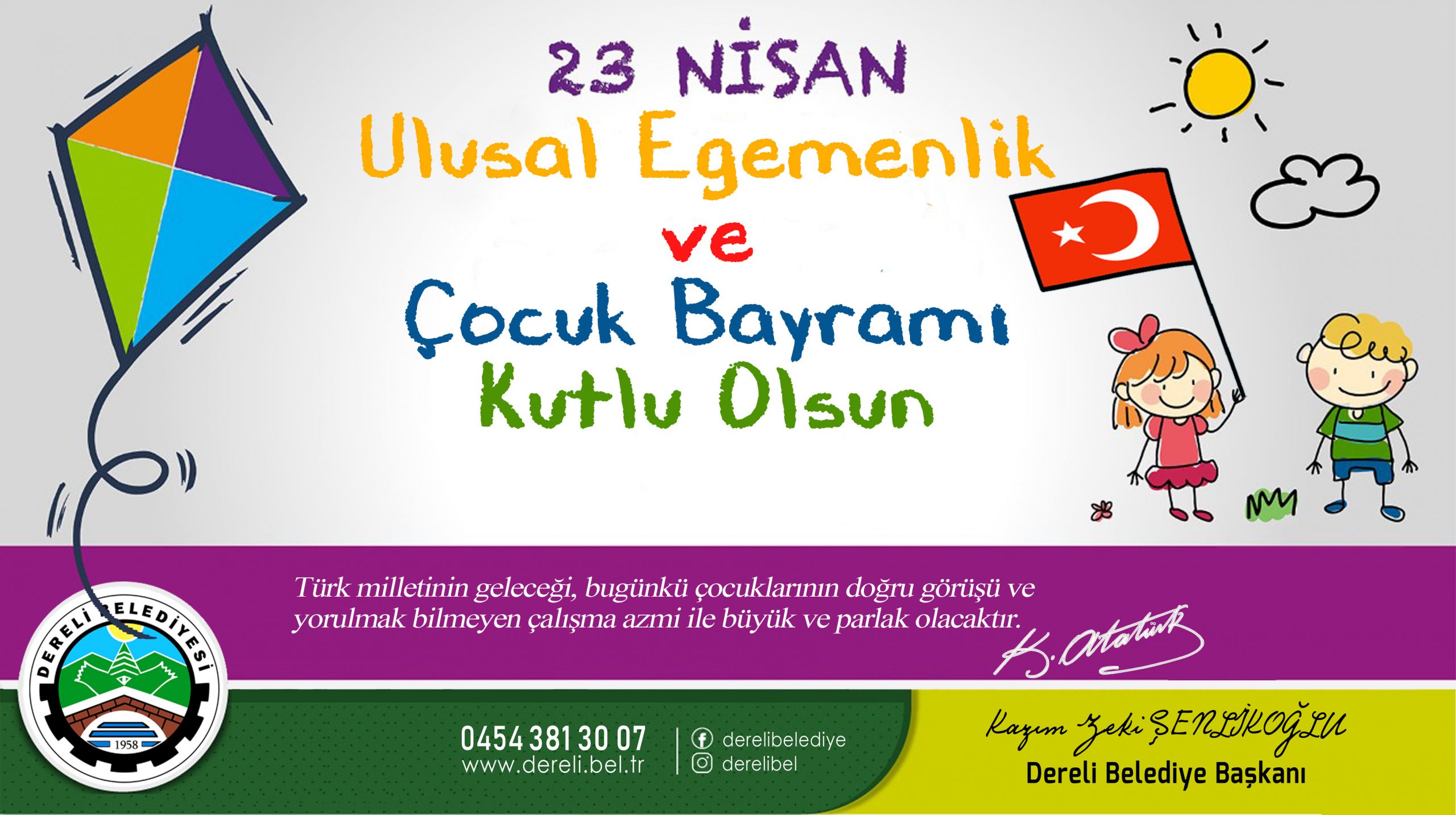 Başkanımızın 23 Nisan Ulusal Egemenlik ve Çocuk Bayramı Mesajı