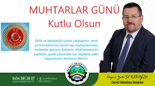 Başkan ŞENLİKOĞLU'nun Muhtarlar Günü Mesajı — galeri görseli