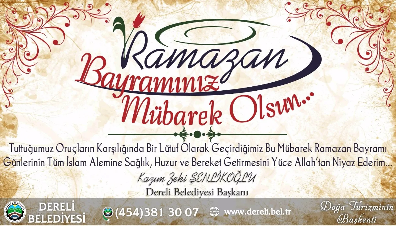 Başkanımız Kazım Zeki ŞENLİKOĞLU'nun Ramazan Bayramı Mesajı