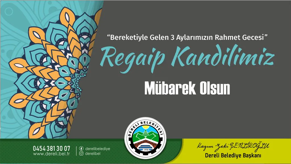Başkanımızın Regaip Kandili Mesajı