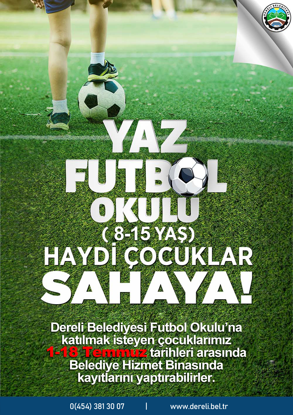 Futbol Okulu Kayıtları Başlamıştır