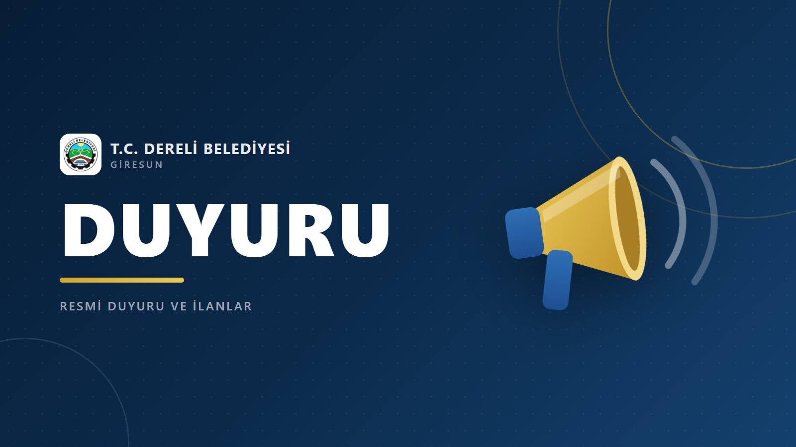 Dereli Belediyesinin  Temmuz  2026 ayı Meclis Toplantı İlanı