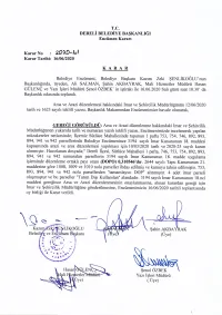 18. Madde Uygulaması İlanı