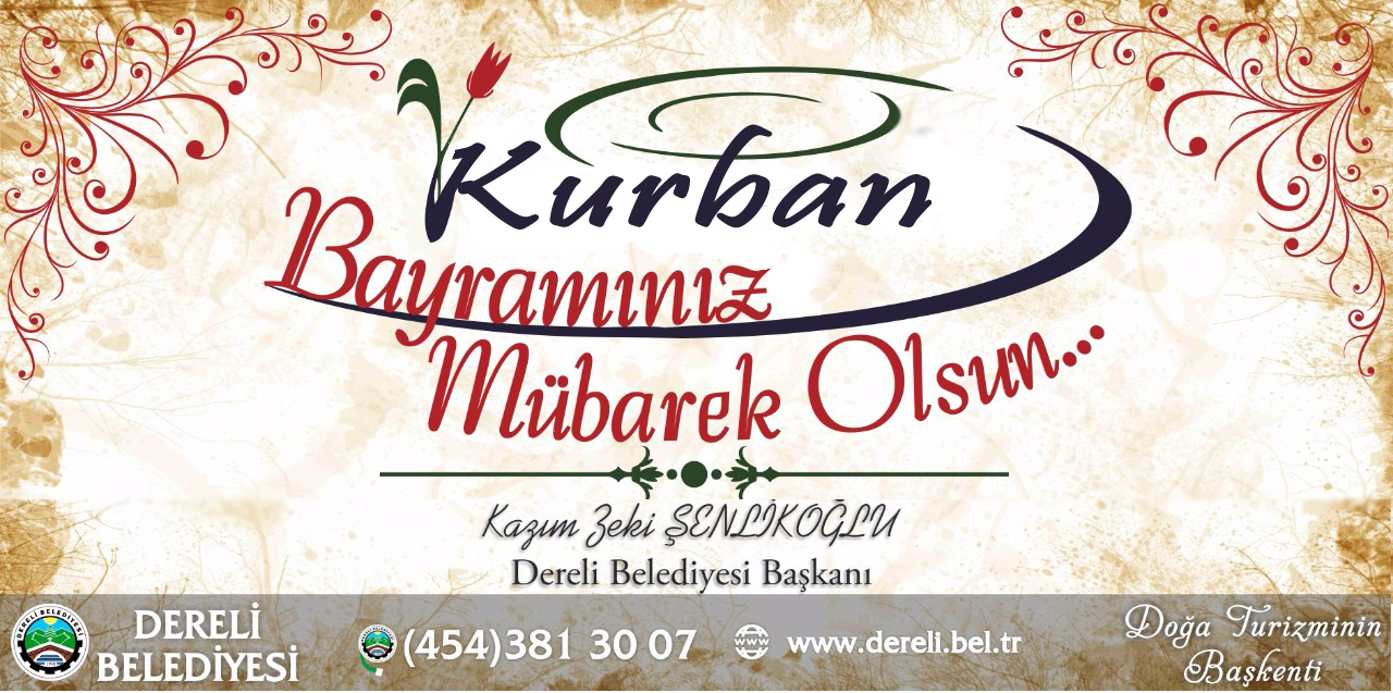 Başkanımız Kazım Zeki ŞENLİKOĞLU’nun Kurban Bayramı Mesajı Başkanımız Kazım Zeki ŞENLİKOĞLU’nun Kurban Bayramı Mesajı
