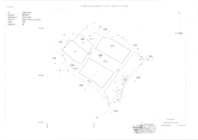Parselasyon Haritası 326-25